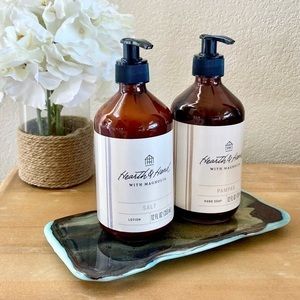 Artisan Glass Raised Vanity Tray - Candle Holder, Soap Dish, Cone Incense Plate